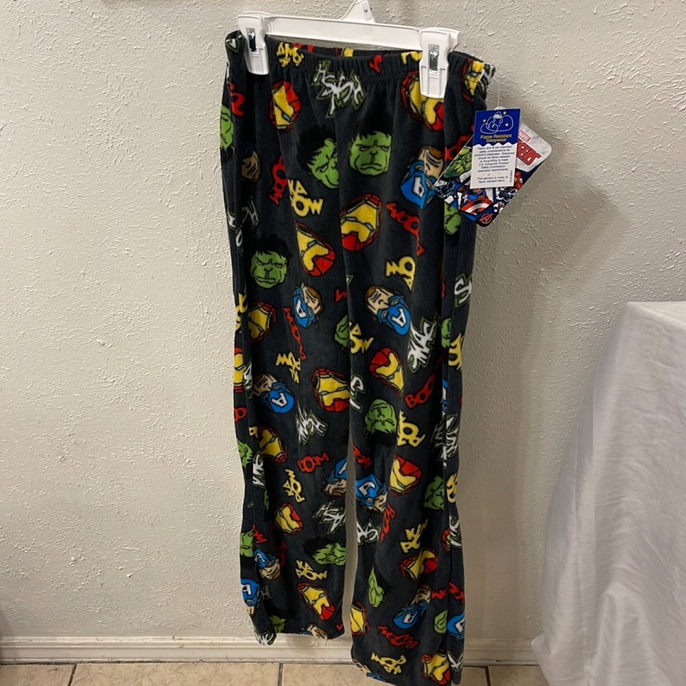 Marvel Avengers Kids Size 14 Pajama Pants Iron Man Hulk Captain America NWT B1